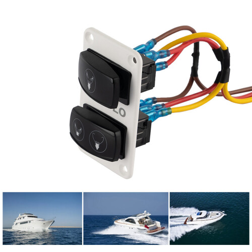 Marine Toilet Toggle Switches Panel ABS Plastic Compact Size 1