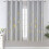 Light Grey Blackout Curtains 52x63" Gold Palm Thermal 1