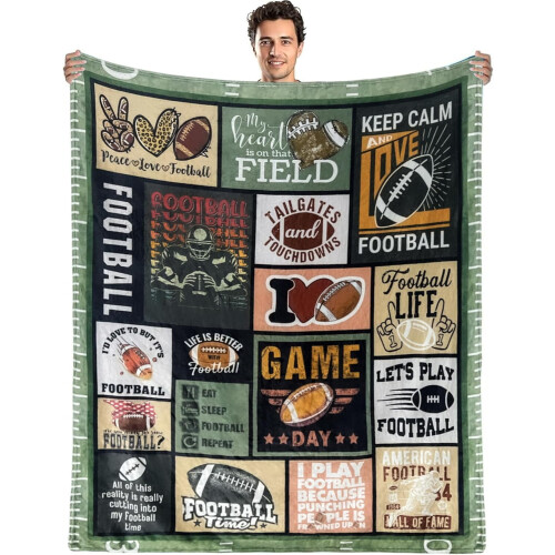 Fotballpledd 60x80 tommer flanell