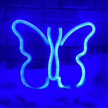 Pillangó LED neonreklám – USB-ről és elemről működtetve