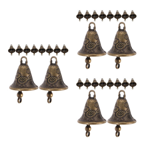 30 τεμάχια αντίκες χρυσά κράματα Jingle Bells για διακόσμηση σπιτιού
