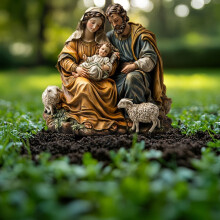 Crèche 2D Agneau de Dieu, 30 cm