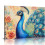Tableau mural sur toile Paon bleu 40 x 30 cm 1