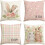 Housse de coussin lapin de Pâques à fleurs 45 x 45 cm 1