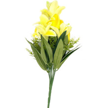 Kék műtulipánok 33 cm-es PU művirágok 10 darabos csokor