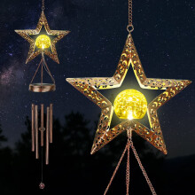 Carillon solaire éolien bronze 42 pouces pour jardin extérieur