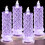 Rose Shadow LED flammeløse søylelys 4-pakning 1