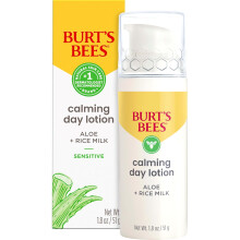 Burt's Bees Calming Day Face Lotion With Aloe and Rice Milk, Soothing Face Lotion for Sensitive Skin, 98.9 Percent Origin Skin Care, 1.8 oz. Bottle