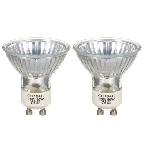 Lot de 2 ampoules halogènes GU10 de 50 W