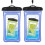 Wasserdichte schwimmende Handyhülle - universal - blau   2 pack 1