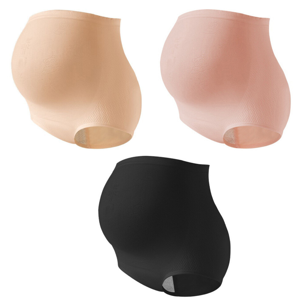 High Waist Maternity Underwear Everyday-pink black skin colo XL
