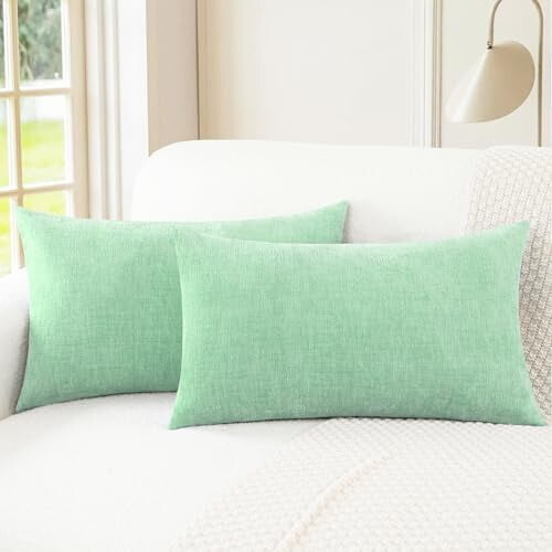 Housses de coussin en chenille 50 x 50 cm (lot de 2)