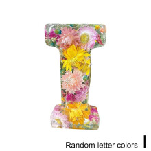 Veilleuse florale en résine – Lettres de l'alphabet LED, 12 cm