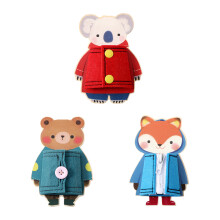 Wooden Dress Up Toy With Multi Layer Design For Kids Practice