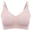 Comfortable Maternity Nursing Bra Seamless Design-Pink XXL 1