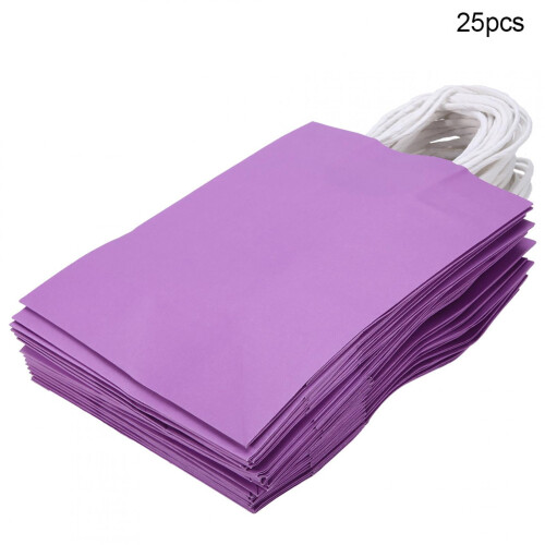 Kraftpapier-Geschenktüten, 25 Stück, mehrfarbig