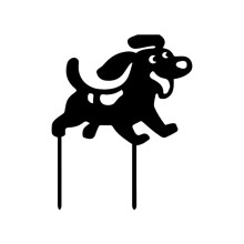 Drapeau de jardin double face en acrylique pour chien