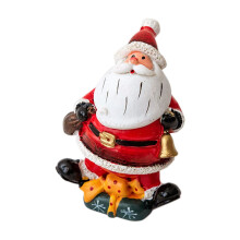 Weihnachtsmann- und Schneemann-Tischfiguren aus Kunstharz