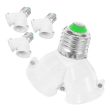 E27-E27 dupla foglalatú adapter – fehér, 1 db-os csomag