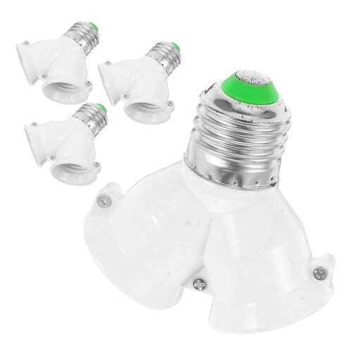E27-E27 dupla foglalatú adapter – fehér, 1 db-os csomag