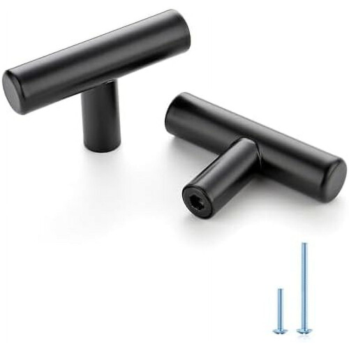Puxadores de armário em formato de T, em latão escovado, com espaçamento de 5 polegadas (12,7 cm) a 3 polegadas (7,6 cm).
