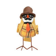 Halloween-seisova lintuhahmo keltainen kangaskoriste