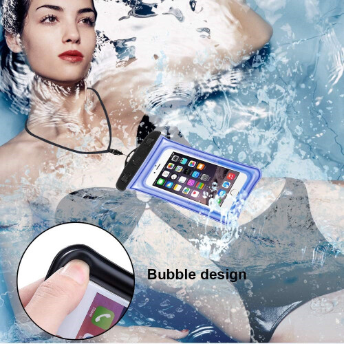 Wasserdichte schwimmende Handyhülle - universal - blau   2 pack 1
