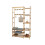 Bamboo Coat Rack with Bench, Hooks, and Shelves 1