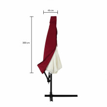 Sonnenschirmhülle, rot, 3 m, Polyester, Reißverschluss