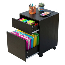 Rolling File Cabinet with Hanging Rails and Drawer
