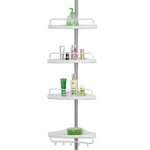 Teleskop-Duschablage, Edelstahl, verstellbar von 92 bis 306 cm