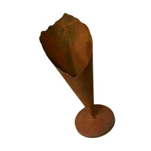 Unique Rusty Ice Cream Cones Metal Plant Pot Antique Styles-S