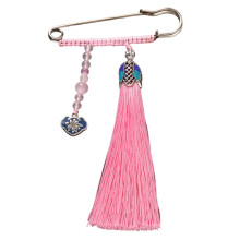 Practical Finged Brooch Pin Secures Garment Without-Pink