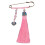 Modische Brosche mit Quasten, Anstecknadel, glattes Design-Rosa 1