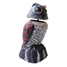 Bird Deterrent Owl Decoy with Movable Head, 20 cm