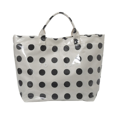 Große PVC-Handtasche mit ergonomischem Griff,-Schwarz