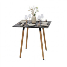Square Dining Table, MDF Top, Bamboo Legs