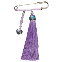 Practical Finged Brooch Pin Secures Garment Without-Purple