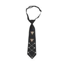 Cool Unisex Polyester Necktie Pre-tied Ties Edgy Skull Chain