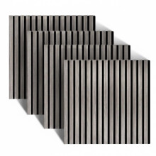 Acoustic Wall Panels, 60x60cm, Set of 4, Wood Veneer