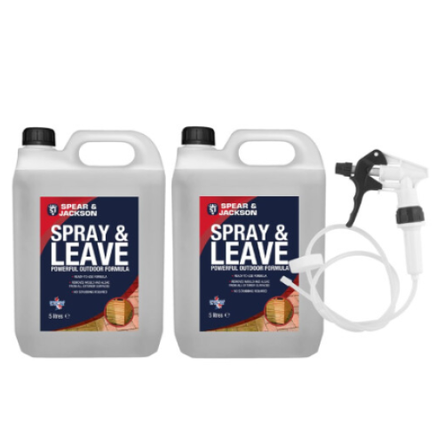 Spear and Jackson 2 x 5L Spray and Leave Ready to Use formula with Long Hose Trigger