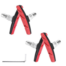 4Pcs V Clamp Brake Pad Road Bike V Shape Brake Pad Nonslip-Red