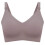 Breathable Nylon Nursing Bra Seamless Construction-gray p M 1