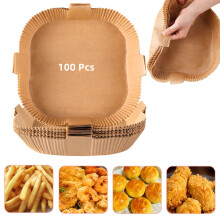 Air Fryer Einwegpapier mit Griff für Fritteusen 100 Stk Nature 20 cm
