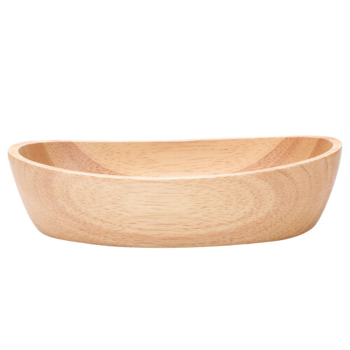 Saladier ovale en bois – Orange, 17 x 8,8 cm