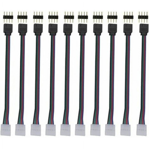 10 τεμάχια σύνδεσμοι ταινίας LED RGB 4 ακίδων 10 χιλιοστών
