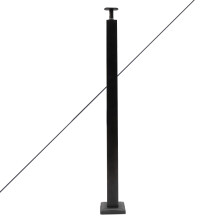 Kabelleuningpaal van 304 roestvrij staal, 91 cm, zwart