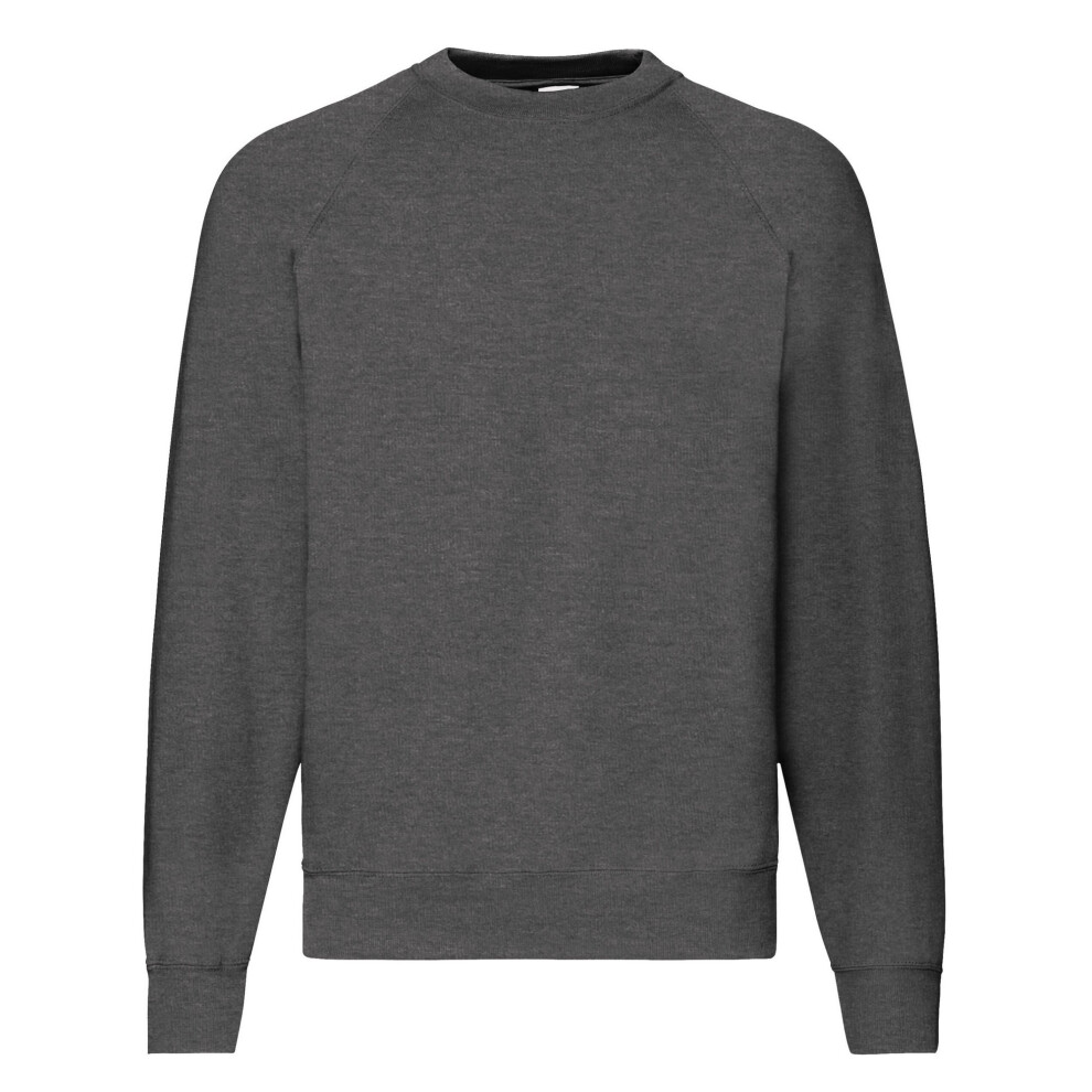 Fruit Of The Loom (S, Dark Heather ) Mens Heather Sweatshirt Grey