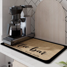 Coffee Mat 40x50cm Absorbent Waterproof Burlap Style