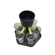 Party Wine Pour Dispenser with Glass Tray Set